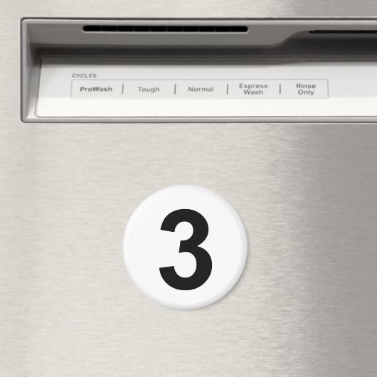 3 - nummer drie magneet (Insitu (Vaatwasser))
