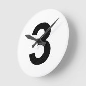 3 - nummer drie ronde klok (Hoek)