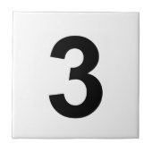 3 - nummer drie tegeltje (Voorkant)