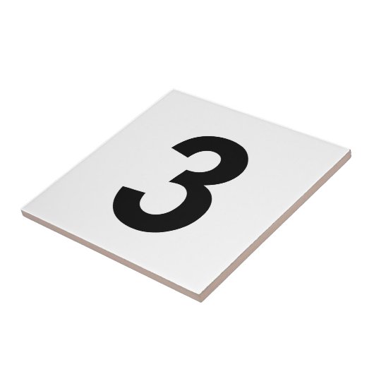 3 - nummer drie tegeltje (Zijkant)