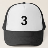 3 - nummer drie trucker pet (Voorkant)