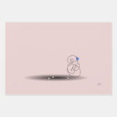 3 oceaan gedicht blauw roze kust thema Kerstmis Inpakpapier Vel (Voorkant)