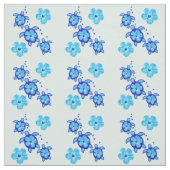 3 Ocean Blue Honu Turtles Stof (Swatch)