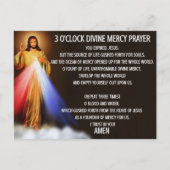 3 O'Clock Divine Mercy Prayer Card Briefkaart (Voorkant)