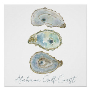 3 oesters - Verticaal ontwerp Perfect Poster