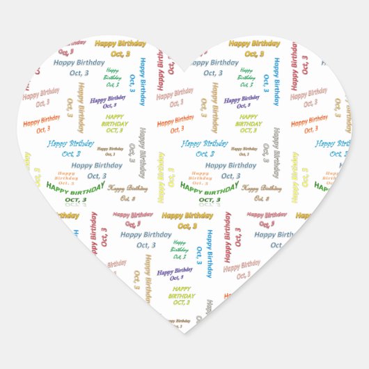 3 oktober Sticker (Voorkant)