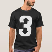 3 omhoog 3 omlaag drie omlaag honkbal t Shirt (Voorkant)