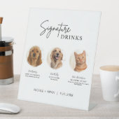 3 Ondertekende handtekeningen Drink huwelijksbalie Reclamebord Met Voetstuk (Insitu)