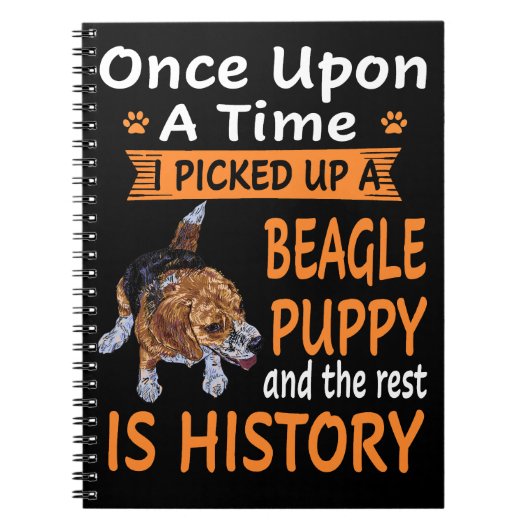 3 One Upon a Time Beagle Puppy Notitieboek (Voorkant)