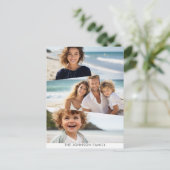 3 ongelijke fotocollage - funky vierzijdige kunst briefkaart (Staand voorkant)