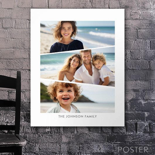 3 ongelijke fotocollage - funky vierzijdige kunst poster