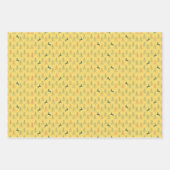 3 ontwerp van kerstinpakpapier - geel s1 inpakpapier vel (Voorkant)