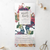 3 op 1 Antiek Rozen  Bohemen bruiloft Drieluik Aankondiging (Binnen)