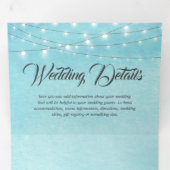 3-op-1 Beach Destination Wedding Drieluik Uitnodiging (Binnenzijde eerst)