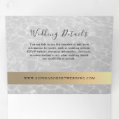 3-op-1 Beach Wedding Tri-Fold Uitnodiging (Binnenzijde eerst)
