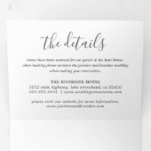 3 op 1 Elegant Photo Wedding Tri-Fold Uitnodiging (Binnenzijde eerst)