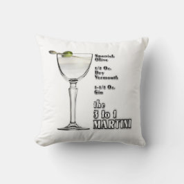 3 op 1 (Nat) Martini Cocktail Recept Kunst Kussen