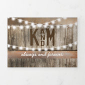 3 op 1 Rustic Baby's Breath Wedding Drieluik Uitnodiging (Cover)