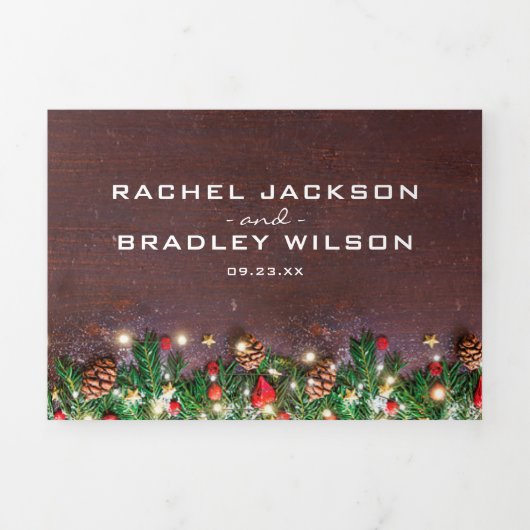 3 op 1 Rustige kerstwinter Drieluik Uitnodiging (Cover)