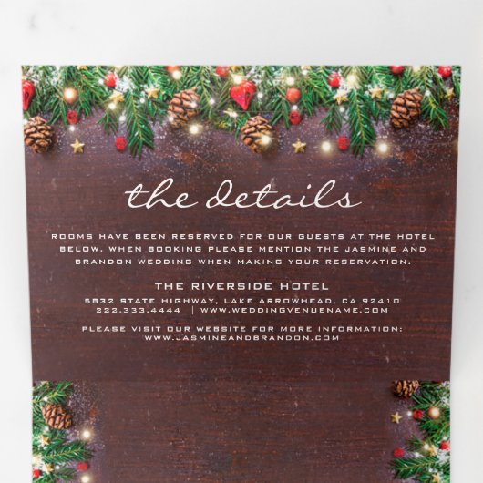 3 op 1 Rustige kerstwinter Drieluik Uitnodiging (Binnenzijde eerst)