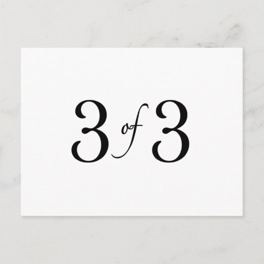 3 op 3 (jongste kind) briefkaart (Voorkant)