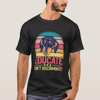 3 Opleiden Niet discrimineren Vintage - Dachshond  T-shirt