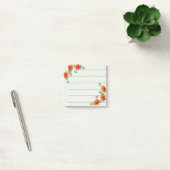 3 Oranje Bloemen Notitie Post-it® Notes (Kantoor)
