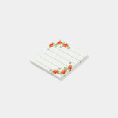 3 Oranje Bloemen Notitie Post-it® Notes (Schuin)