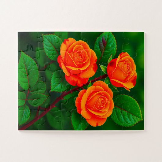 3 ORANJE ROZEN LEGPUZZEL (Horizontaal)