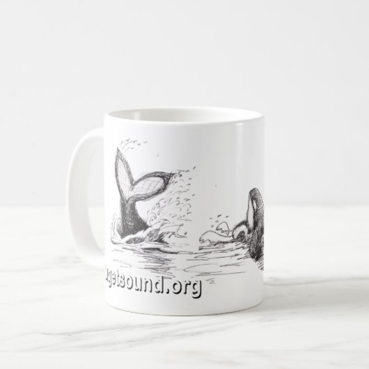 3 Orcas die fundamentele Mok spelen (Voorkant links)