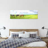 3 Paarden Foto trryptic Live Eenvoudig script graz Canvas Afdruk (Insitu (Slaapkamer))
