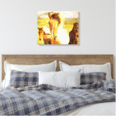 *~* 3 Paarden - Mustangs Mountains AR22 Paardenkun Canvas Afdruk (Insitu (Slaapkamer))