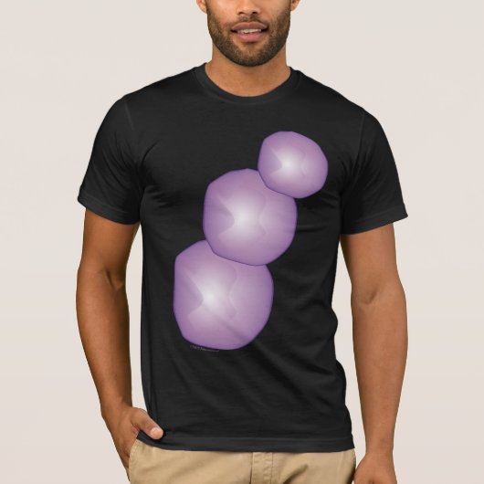 3 Paarse Moons Snowman Lavender Fantasy 3D Artsy T-shirt (Voorkant)
