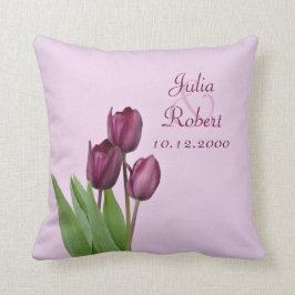 3 Paarse tulpenjaring Kussen