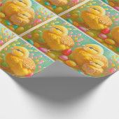 3 Paaskip en Collectie van eieren Cadeaupapier (Hoek)