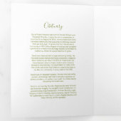 3 Pagina Funeral Order of Service | Memorandum Drieluik Uitnodiging (Binnenzijde eerst)