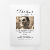 3 pagina's rouwkaart | Herdenkingsprogramma Drieluik Uitnodiging (Cover)