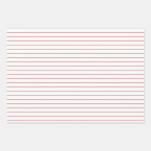 3-pak: dunne witte, zwarte en rode strepen kerst inpakpapier vel (Voorkant 2)