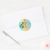 3 Palm Trees Jamaica Relax-Recharge-Rejuvenate Ronde Sticker (Envelop)