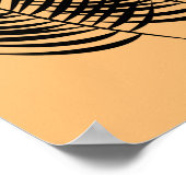 3 palmboomstammen verlaten een kunstdecor voor de  poster (Hoek)