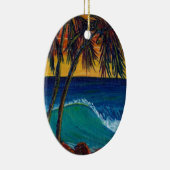 3 palmzonsondergang keramisch ornament (Rechts)