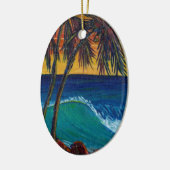 3 palmzonsondergang keramisch ornament (Links)