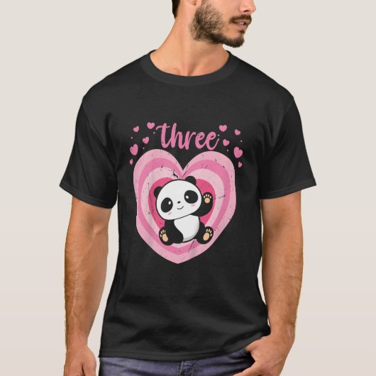 3 Panda 3e B-dag T-shirt (Voorkant)