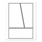 3 paneel 2-1 leeg comic achtergrondpaneel rubberstempel (Afrduk)