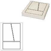 3 paneel 2-1 leeg comic achtergrondpaneel rubberstempel (Gestempeld)