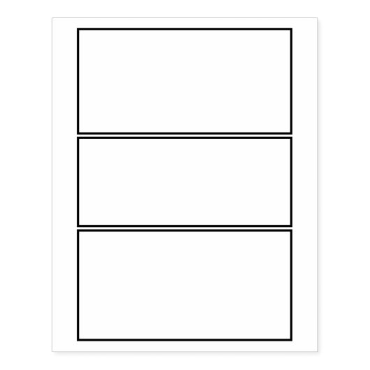 3 paneel Lege Comic Achtergrond paneel Rubberstempel (Afrduk)