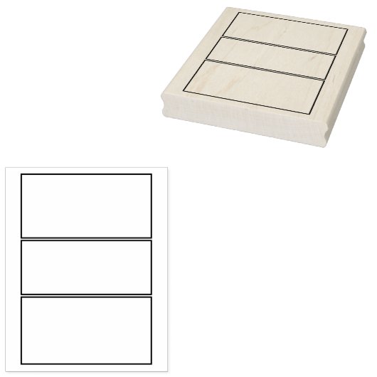 3 paneel Lege Comic Achtergrond paneel Rubberstempel (Gestempeld)