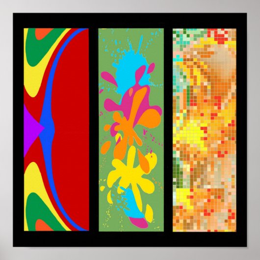 3-panelkleur poster (Voorkant)