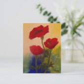 3 papavers briefkaart (Staand voorkant)