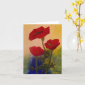 3 papavers kaart (Gele Bloem)